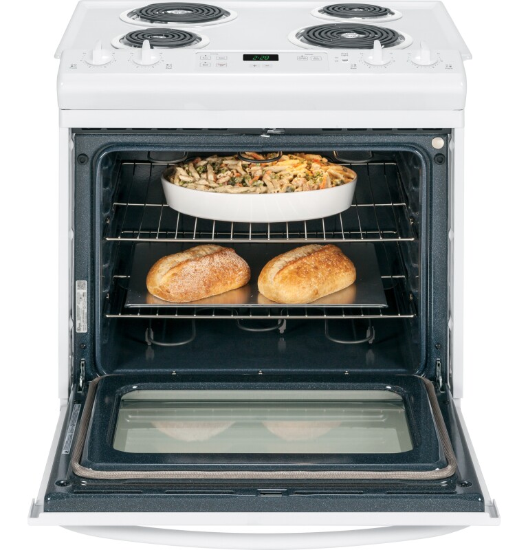 30" Slide-In Front Control Electric Range JSS28DFWW, product image 6 of 10