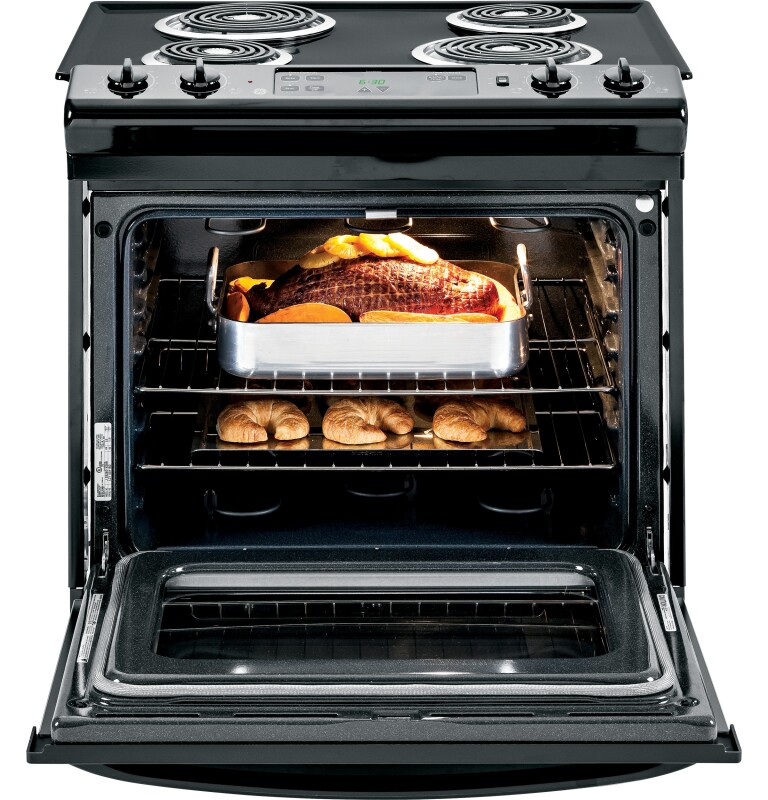 30" Slide-In Electric Range with Standard Clean Oven JSS28DNBB, product image 4 of 6
