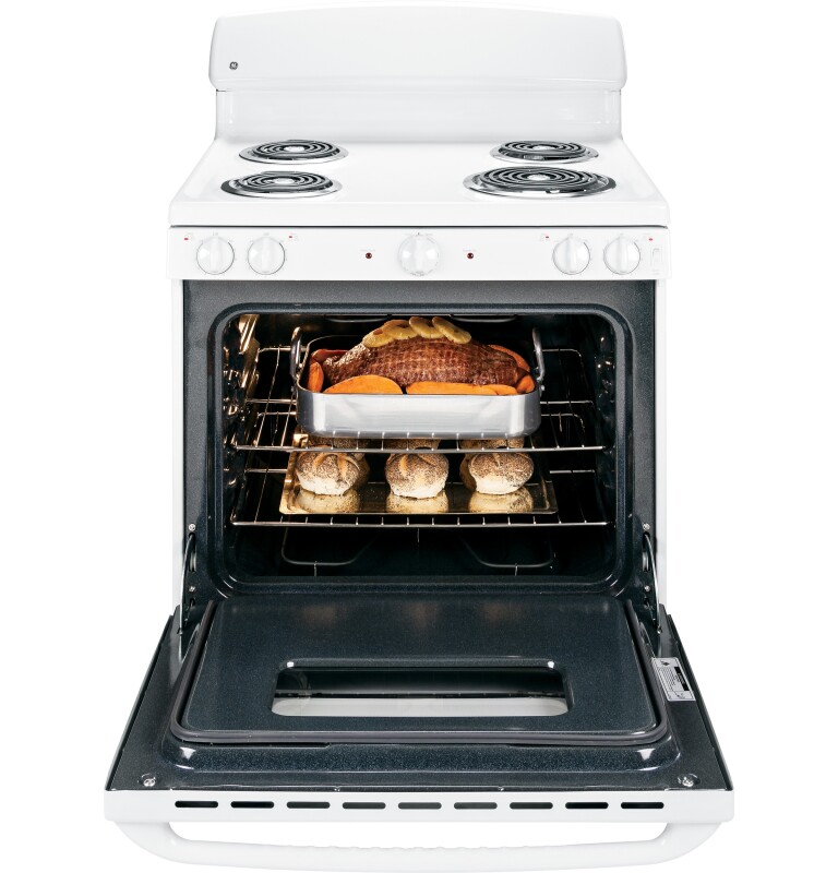 30" Slide-In Electric Range with Standard Clean Oven JSS28DNWW, product image 2 of 7