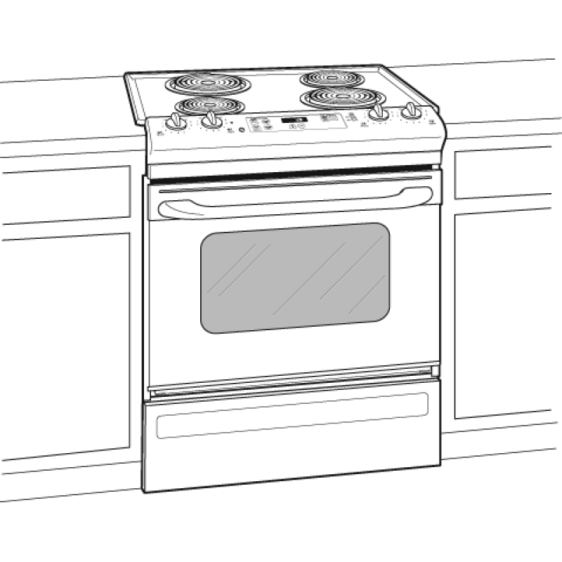 30" Slide-In Electric Range with Standard Clean Oven JSS28WKWW, product image 2 of 3