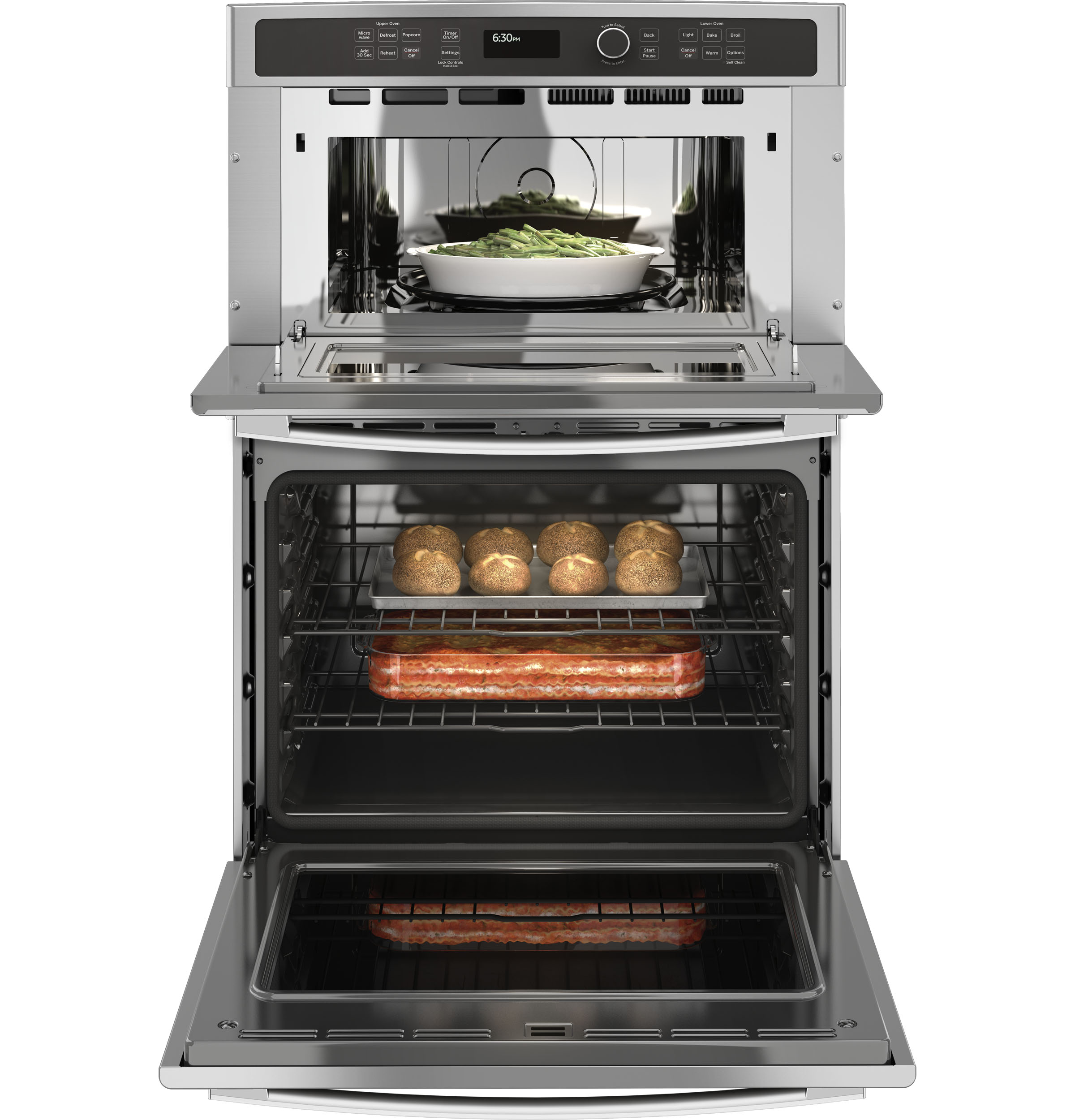 30" Combination Double Wall Oven JT3800SHSS