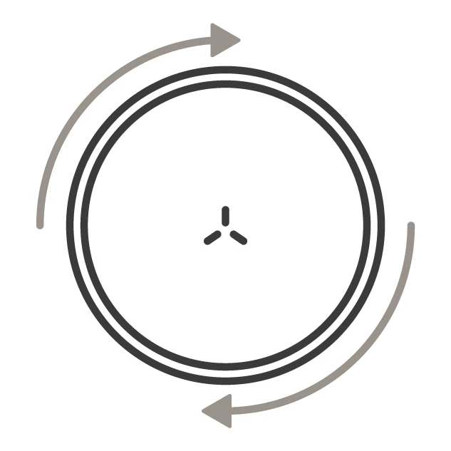 16" turntable (upper oven)