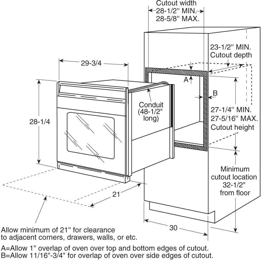 30" Built-In Single Wall Oven with Trivection Technology JT930SKSS