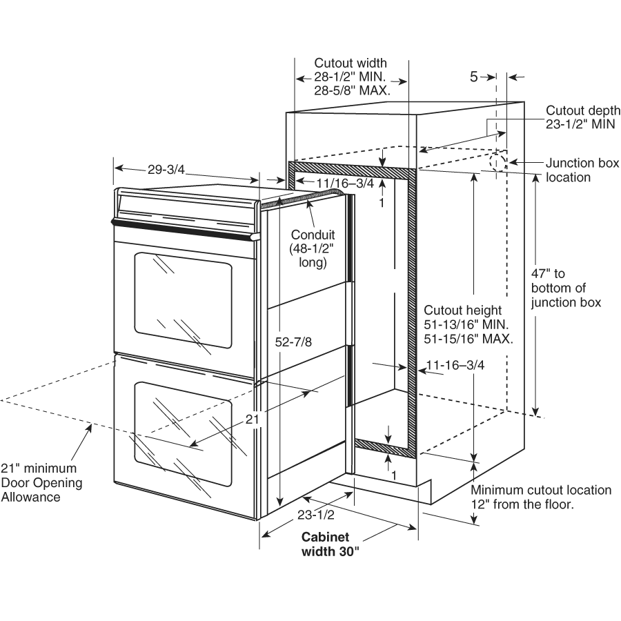 Built-In Double Oven with Trivection Technology JT980BHBB, product image 3 of 3