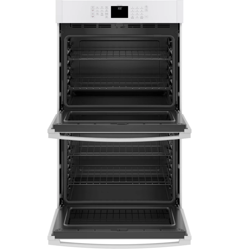 30" Smart Built-In Self-Clean Double Wall Oven with Never-Scrub Racks JTD3000DNWW
