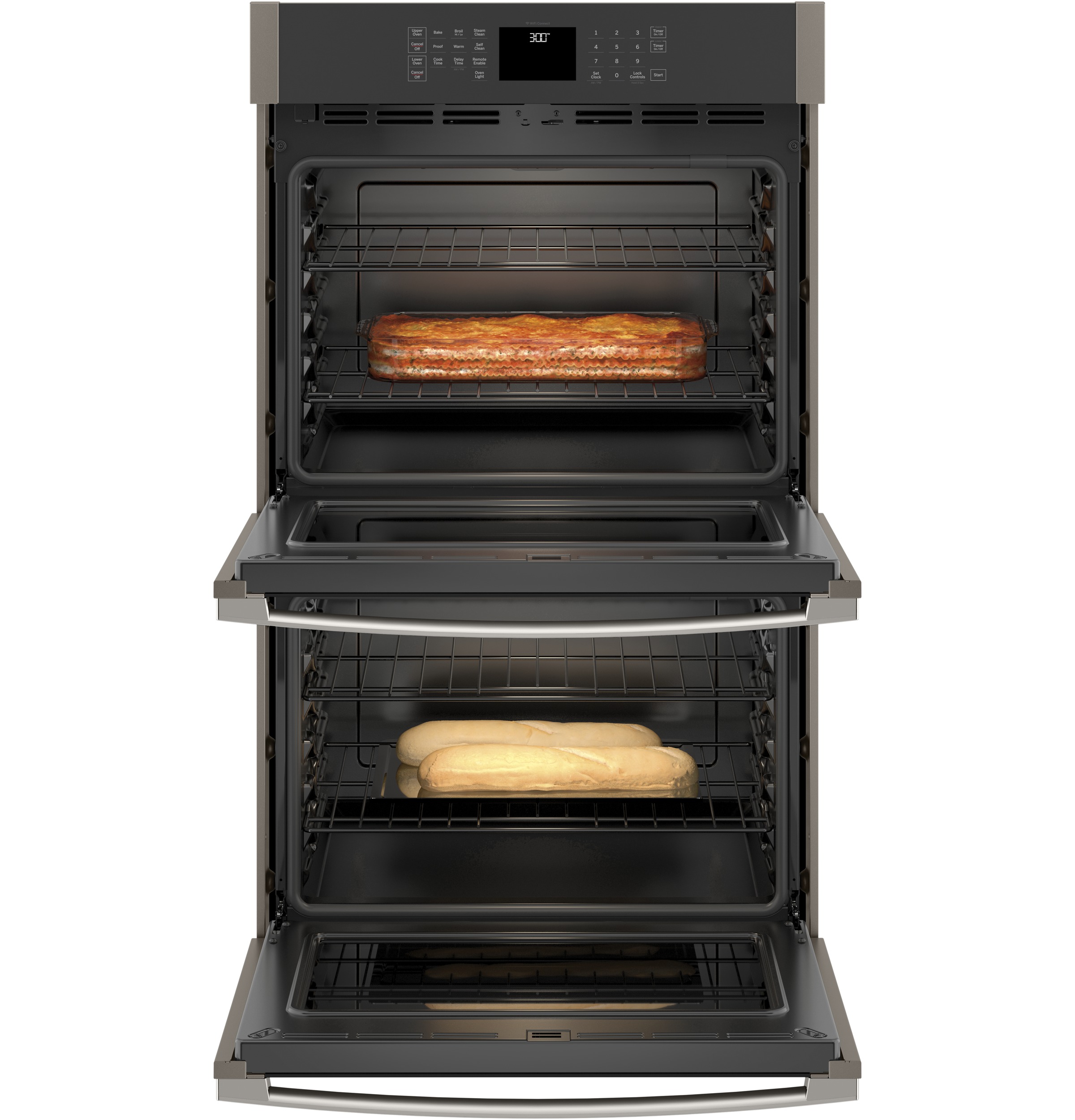 30" Smart Built-In Self-Clean Double Wall Oven with Never-Scrub Racks JTD3000ENES, product image 4 of 17