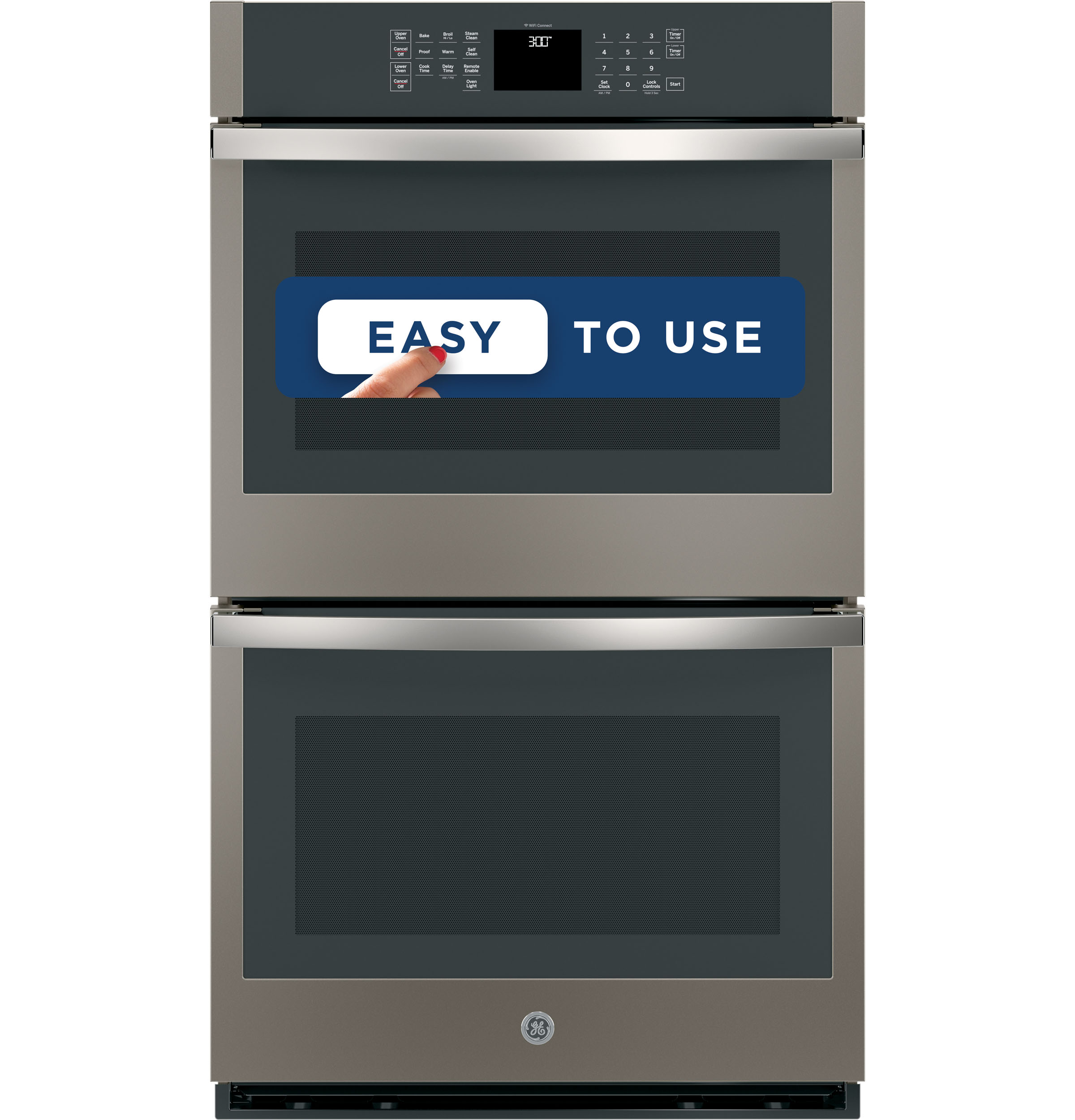 30" Smart Built-In Self-Clean Double Wall Oven with Never-Scrub Racks JTD3000ENES, product image 5 of 17