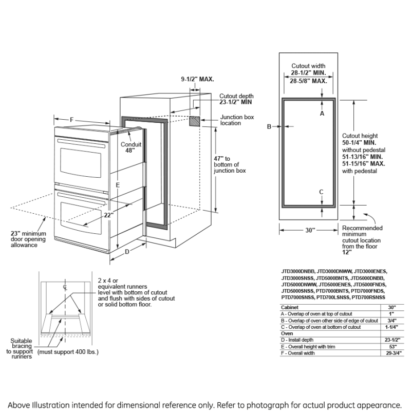 30" Smart Built-In Self-Clean Double Wall Oven view 3