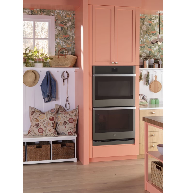 30" Smart Built-In Self-Clean Convection Double Wall Oven with Never Scrub Racks JTD5000ENES