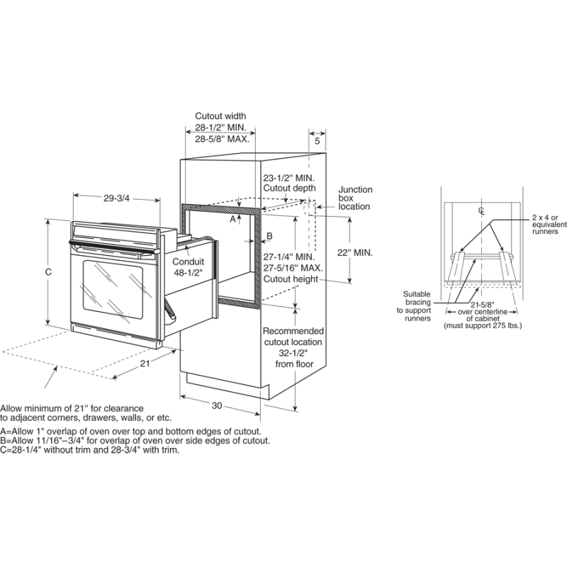 30" Built-In Single Wall Oven JTP30SPSS
