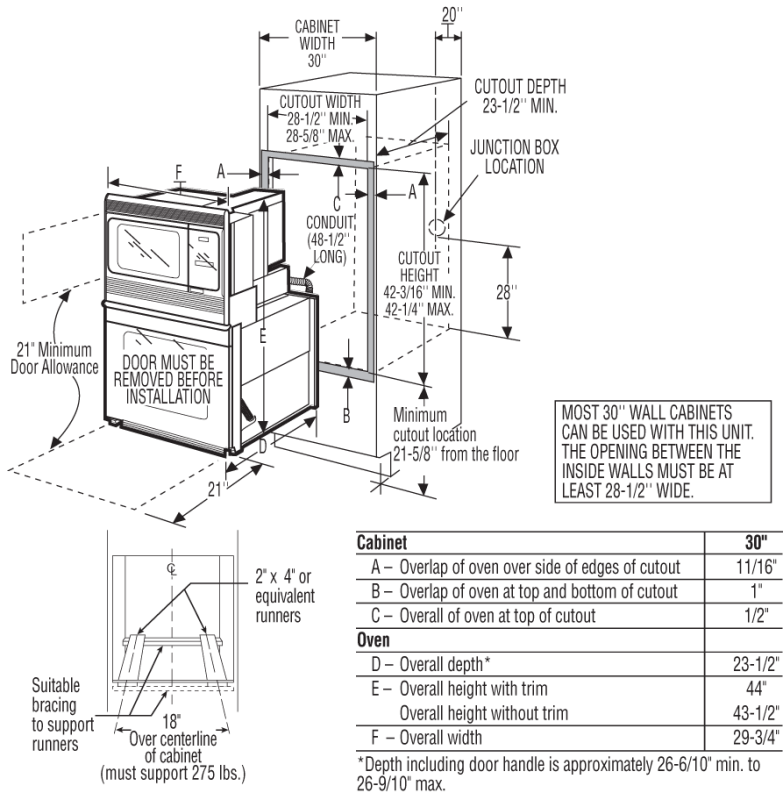 30" Built-In Double Microwave/Thermal Oven JTP90BMBB