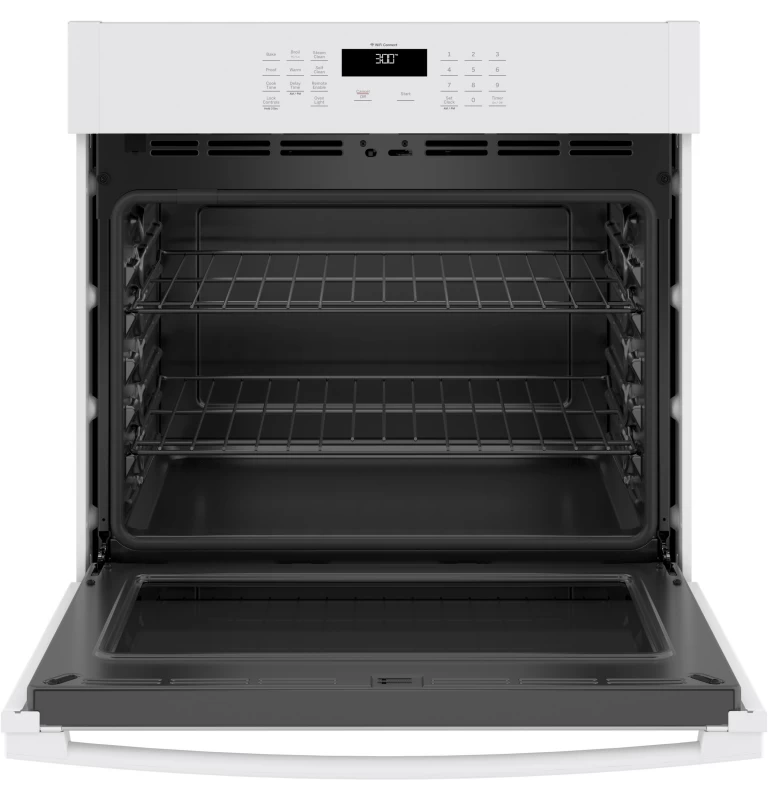 30" Smart Built-In Self-Clean Single Wall Oven with Never-Scrub Racks JTS3000DNWW