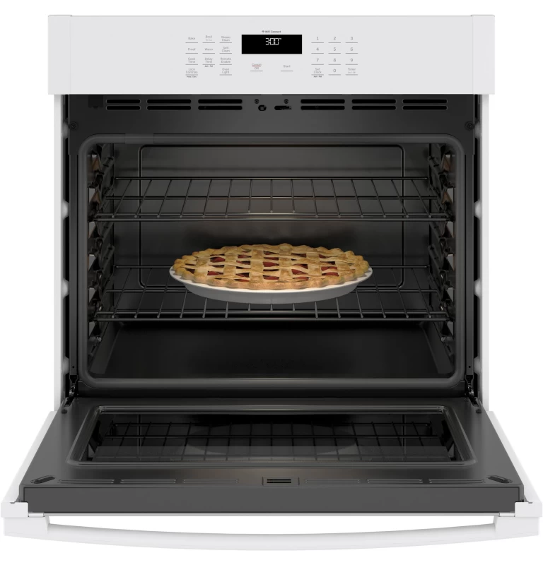 30" Smart Built-In Self-Clean Single Wall Oven with Never-Scrub Racks JTS3000DNWW