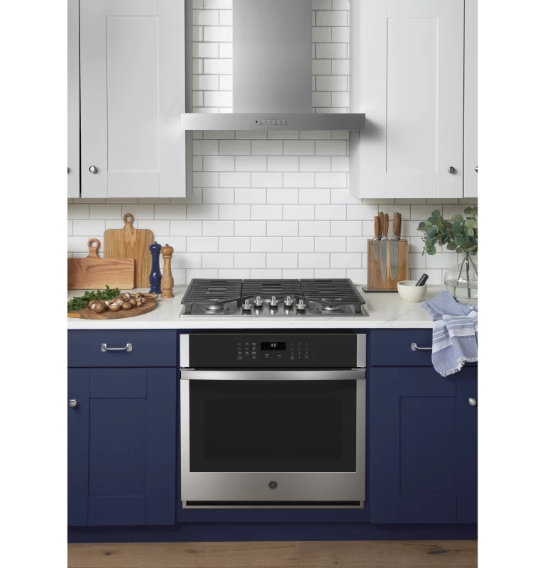 30" Smart Built-In Self-Clean Single Wall Oven with Never-Scrub Racks JTS3000SNSS