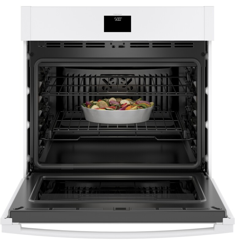 30" Smart Built-In Self-Clean Convection Single Wall Oven with Never Scrub Racks JTS5000DNWW