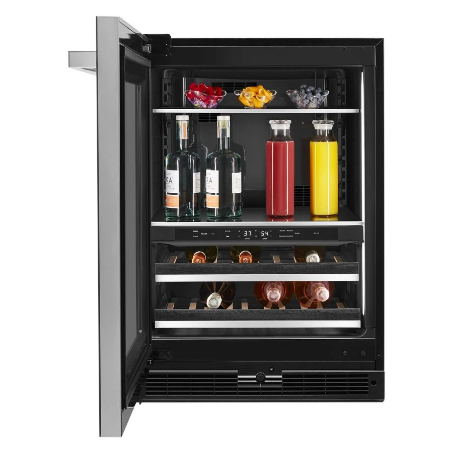 NOIR 24" Built-In Undercounter Beverage Center - Left Swing JUBFL242HM