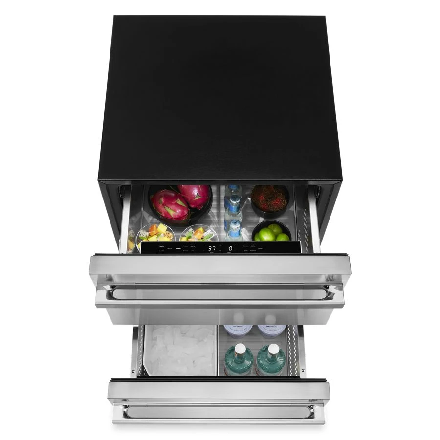 Noir 24" Double Drawer Refrigerator/freezer JUCFP242HM
