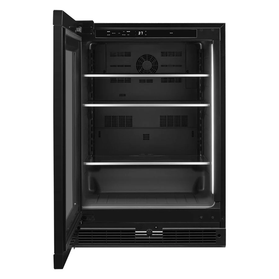 Panel-ready 24" Under Counter Glass Door Refrigerator, Left Swing JUGFL242HX