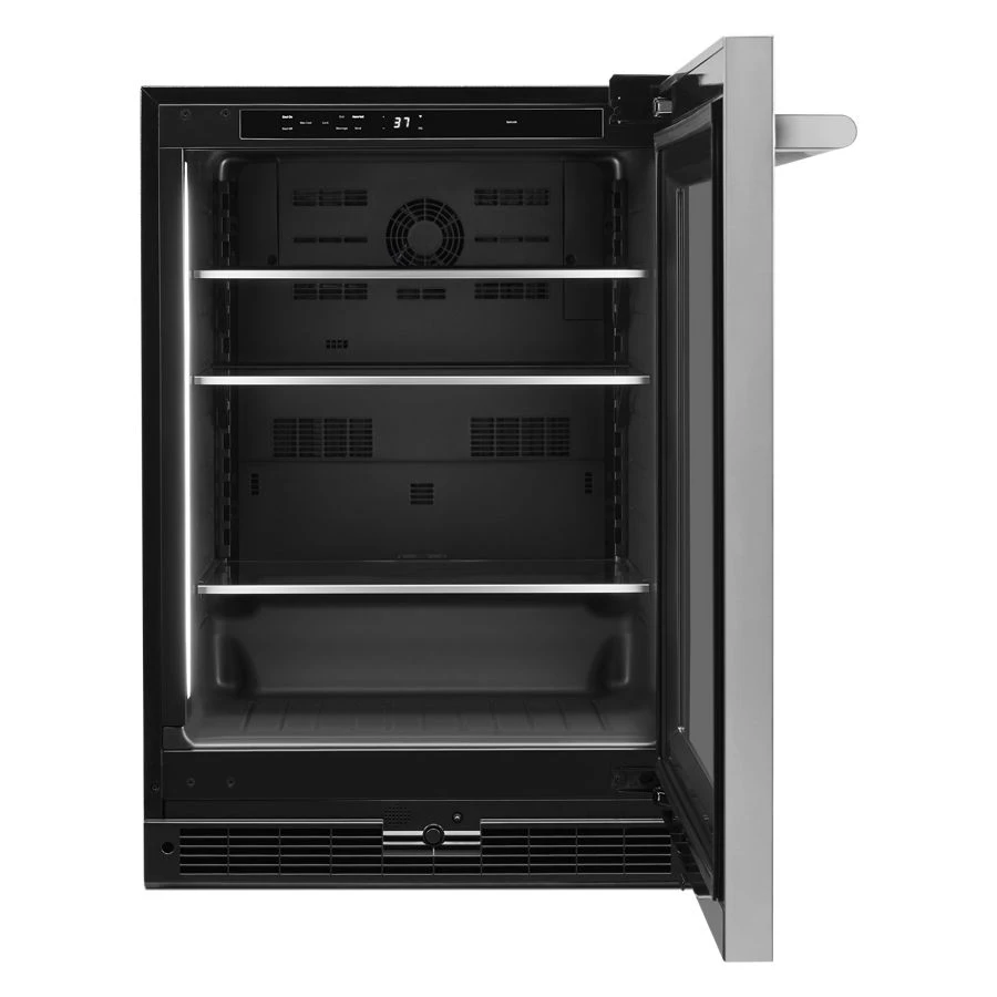 RISE 24" Under Counter Glass Door Refrigerator, Right Swing JUGFR242HL