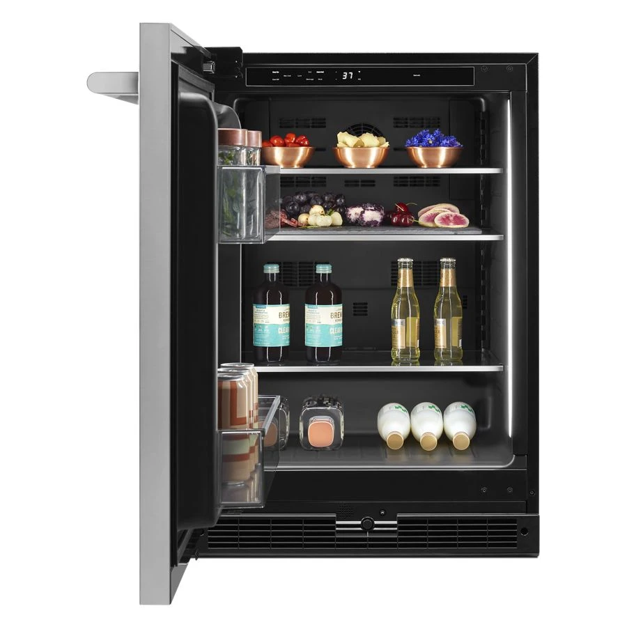 Rise™ 24" Under Counter Solid Door Refrigerator, Left Swing JURFL242HL