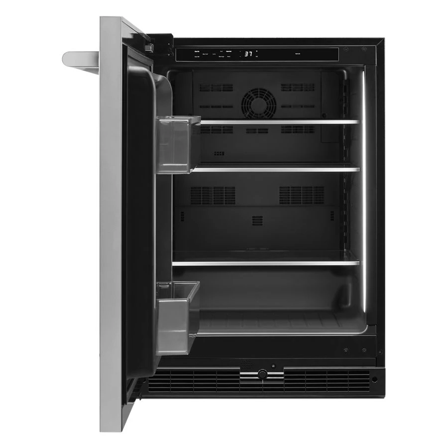 Rise™ 24" Under Counter Solid Door Refrigerator, Left Swing JURFL242HL