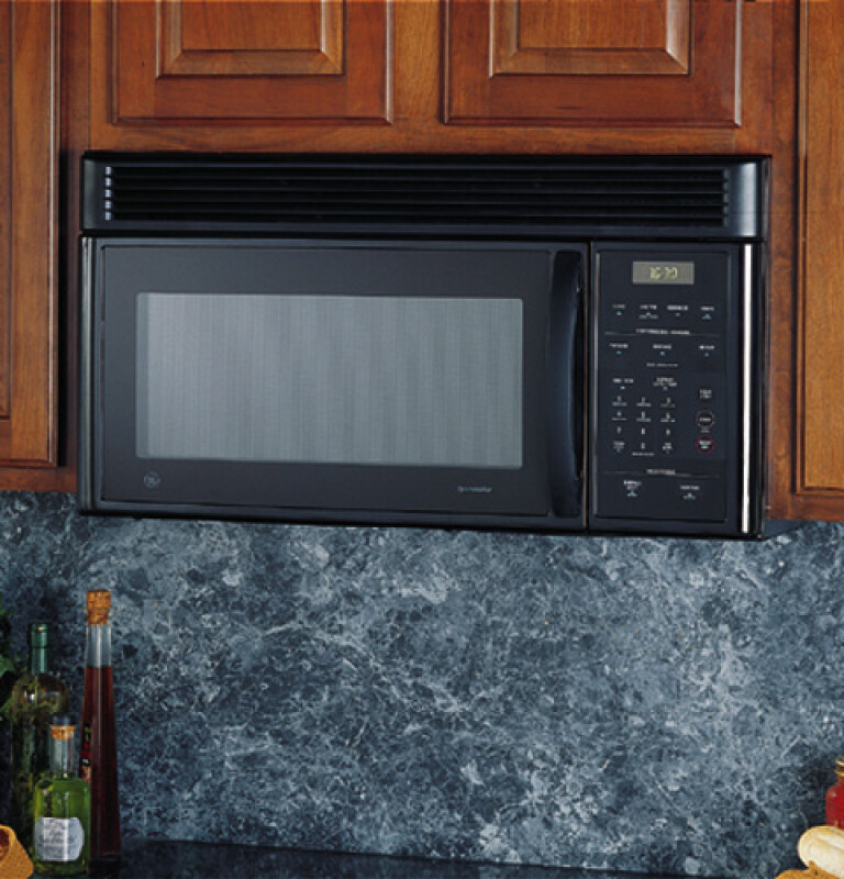 GE Spacemaker Over-the-Range Microwave Oven with Recirculating Vent Black on Black JVM1631BH Picture 1