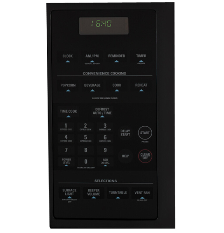 Spacemaker XL1600 1.6 Cu. Ft. Capacity, 1000 Watt Microwave Oven with Outside Venting JVM1640BB, product image 2 of 2
