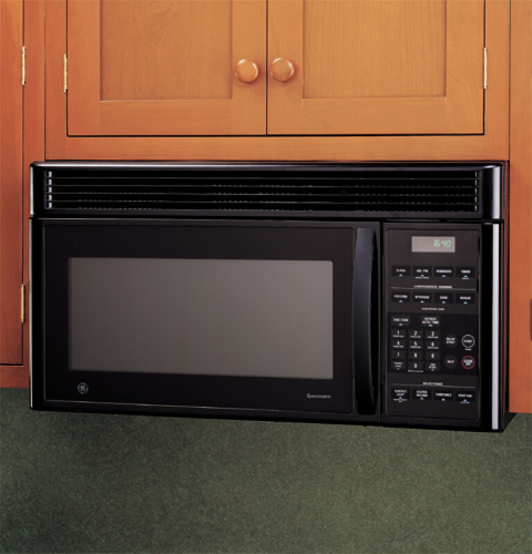 GE Spacemaker XL1600 1.6 Cu. Ft. Capacity, 1000 Watt Microwave Oven with Outside Venting Black JVM1640BB Picture 1