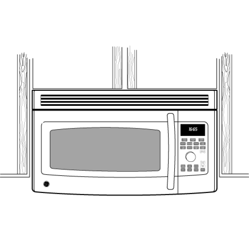Spacemaker Grilling Over-the-Range Microwave Oven JVM1665DNBB, product image 4 of 4