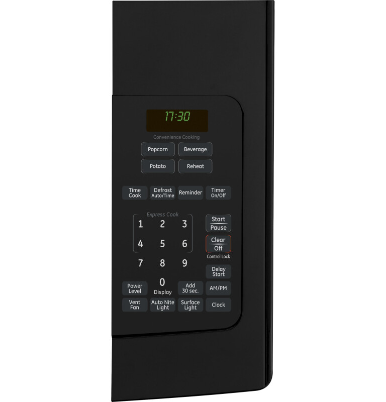 Spacemaker 1.7 Cu. Ft. Over-the-Range Microwave Oven JVM1730DPBB, product image 2 of 3