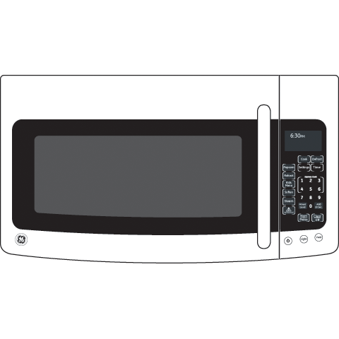 Spacemaker 1.9 Over-the-Range Microwave Oven JVM1950DRBB, product image 6 of 7
