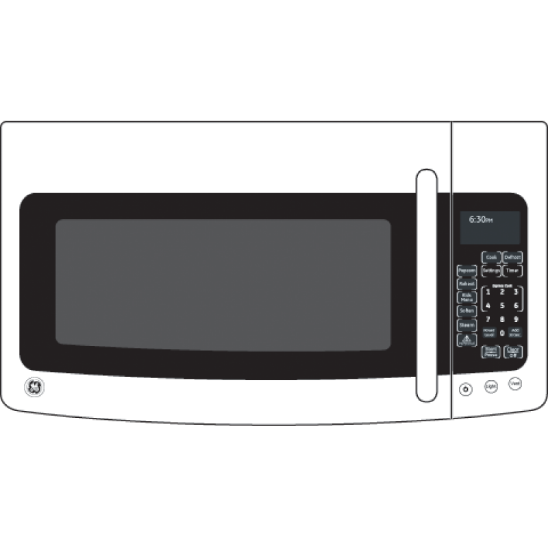 Spacemaker 1.9 Over-the-Range Microwave Oven JVM1950DRCC, product image 6 of 7