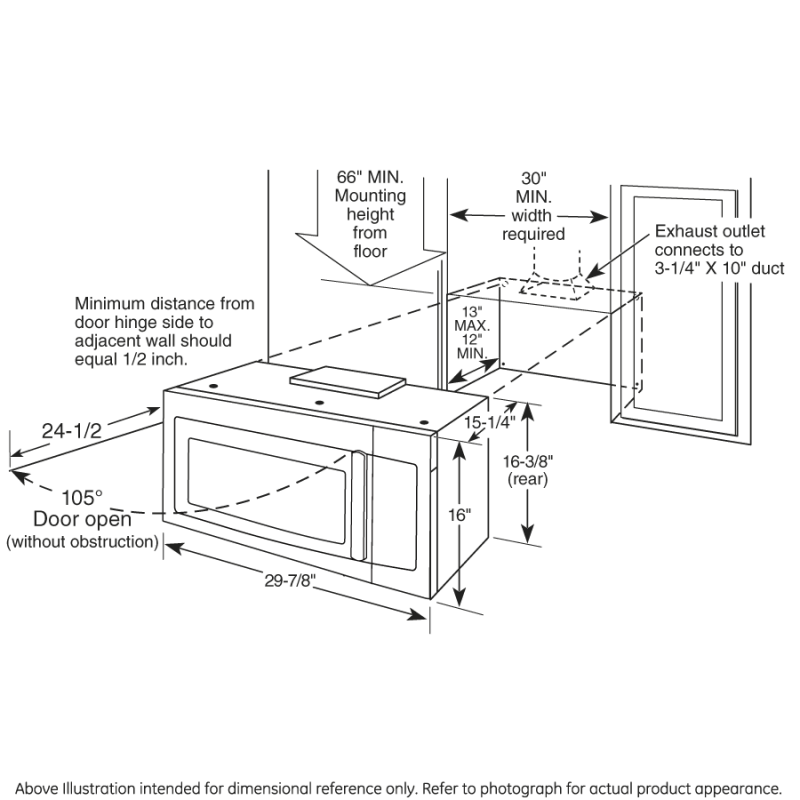 1.5 Cu. Ft. Over-the-Range Microwave Oven JVM3150SFSS, product image 7 of 7