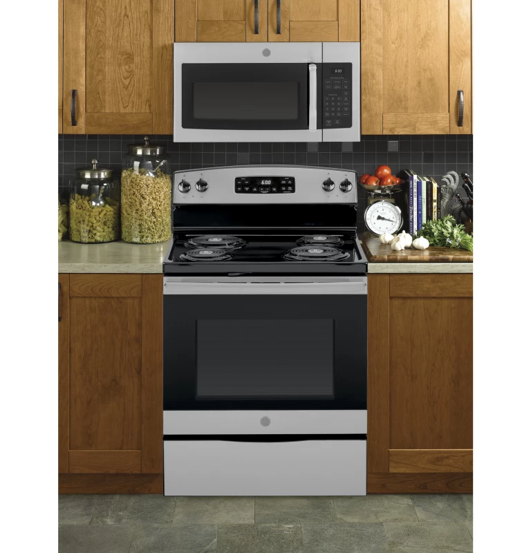 GE 1.6 Cu. Ft. Over-the-Range Microwave Oven Stainless Steel JVM3160RFSS Picture