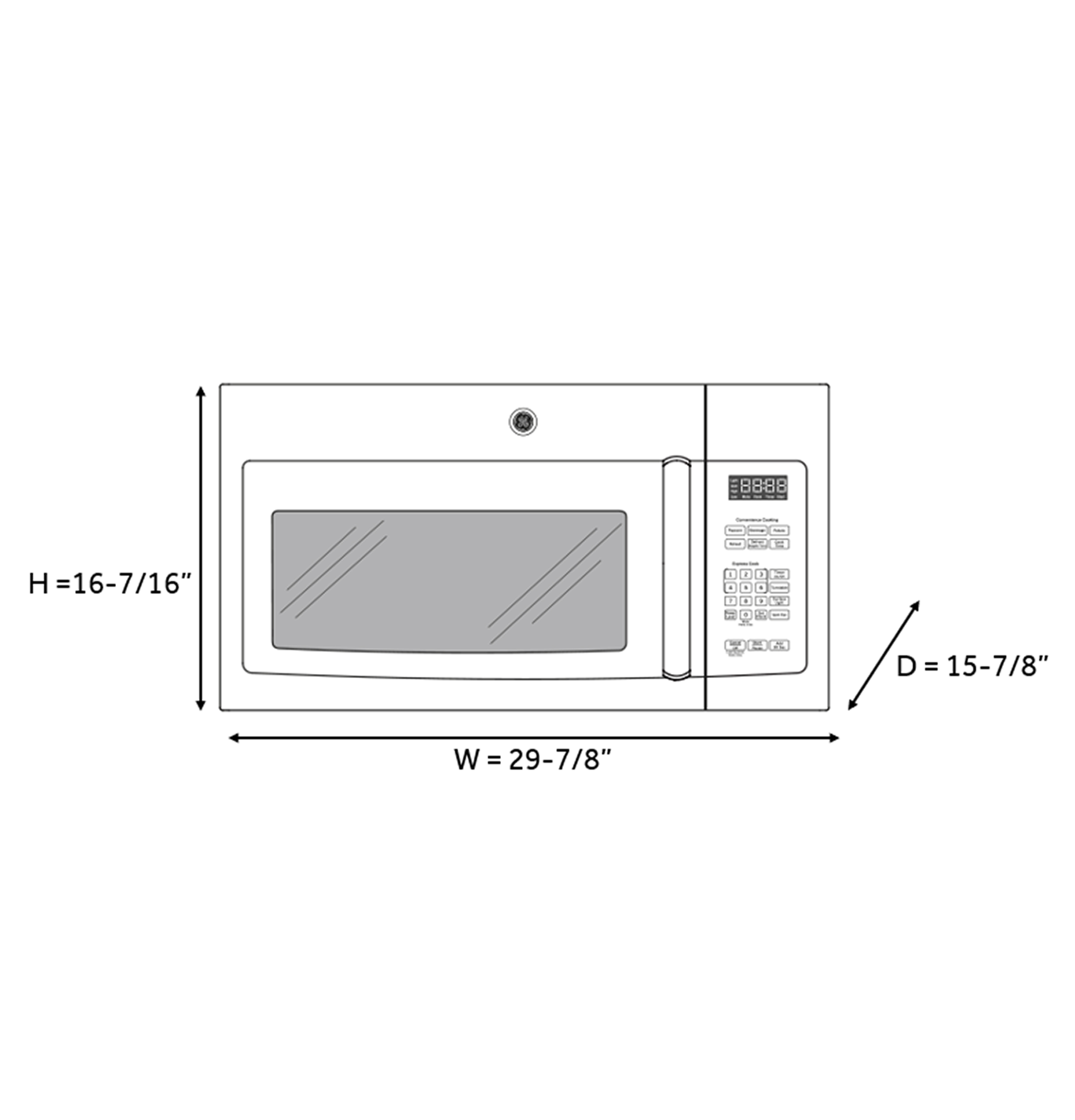 1.6 Cu. Ft. Over-the-Range Microwave Oven view 8