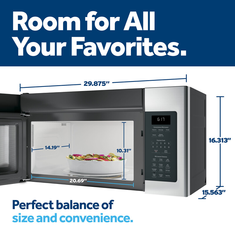 1.7 Cu. Ft. Over-the-Range Microwave Oven view 7