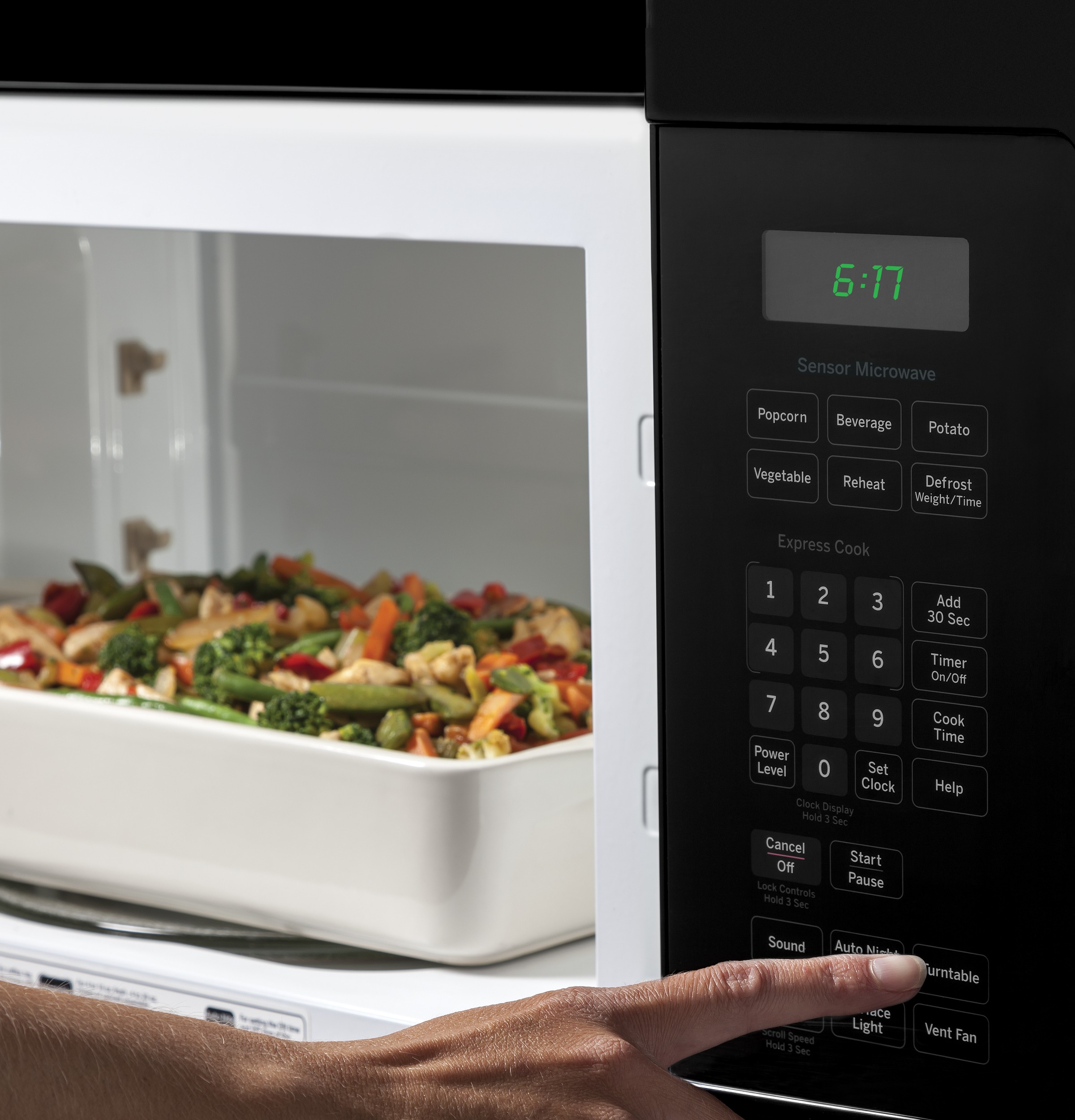 Series 1.7 Cu. Ft. Over-the-Range Sensor Microwave Oven JVM6175DFBB, product image 7 of 12