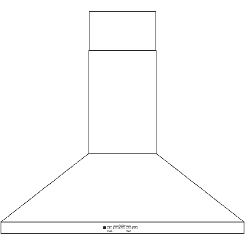 30" Wall-Mount Pyramid Chimney Hood view 5
