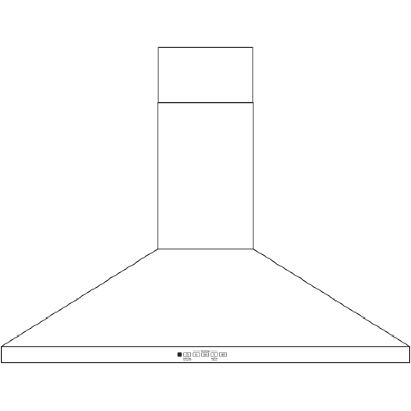 36" Wall-Mount Pyramid Chimney Hood view 5