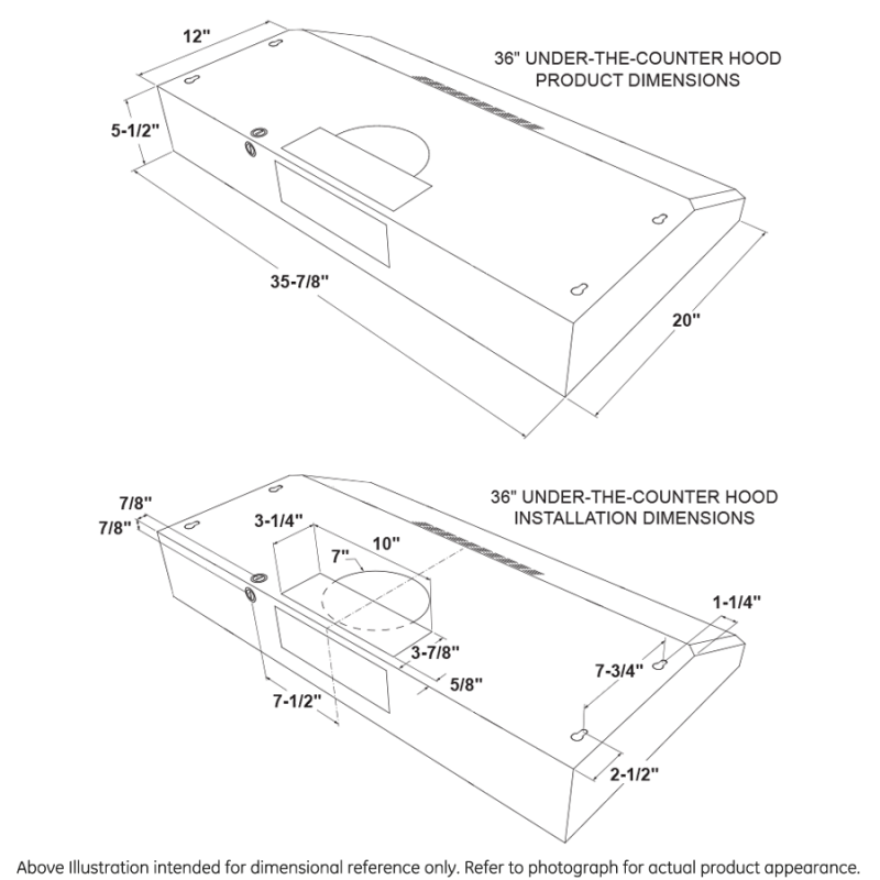 36" Under The Cabinet Hood JVX5360DJBB