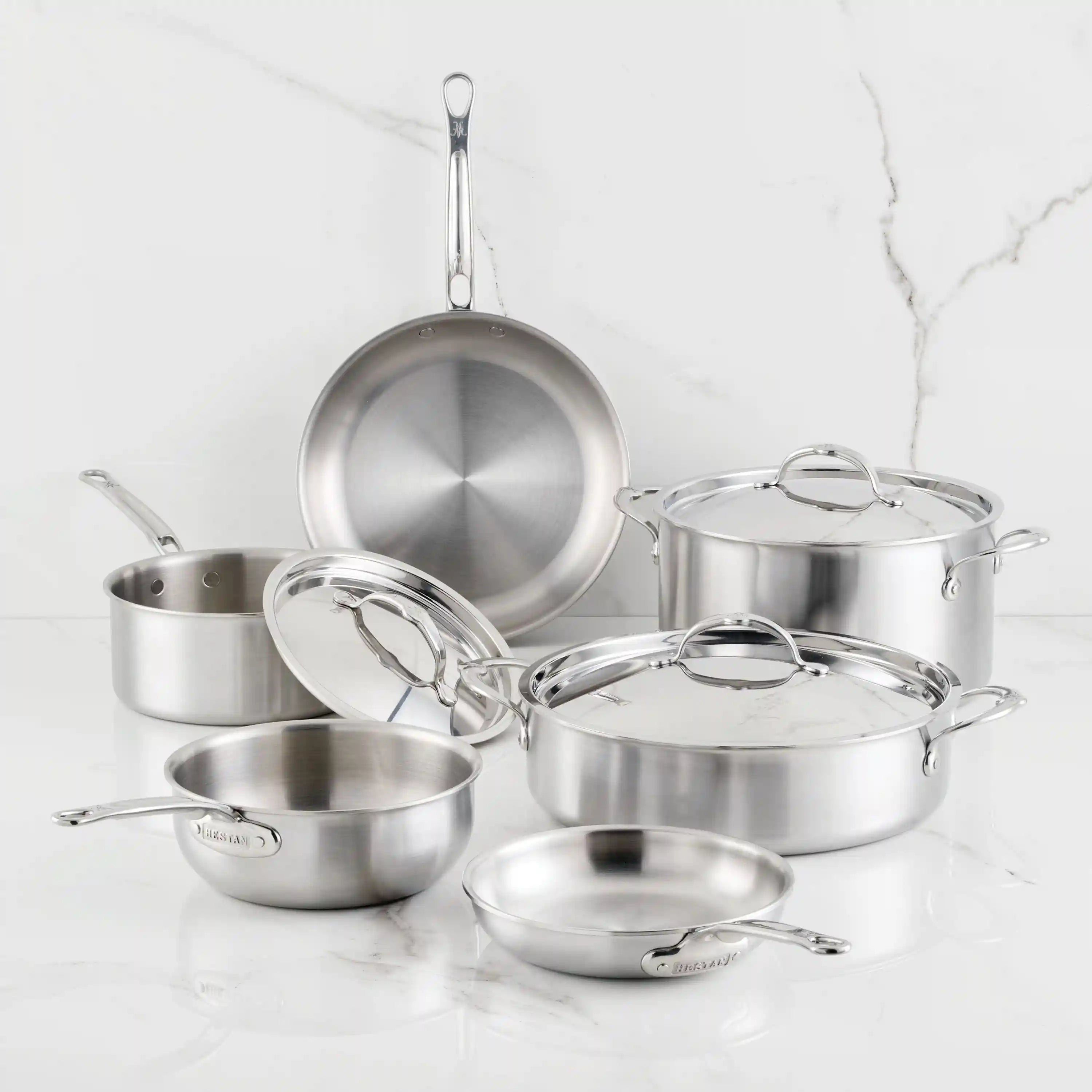 Commercial Clad Stainless Steel 9-Piece Cookware Set K09661