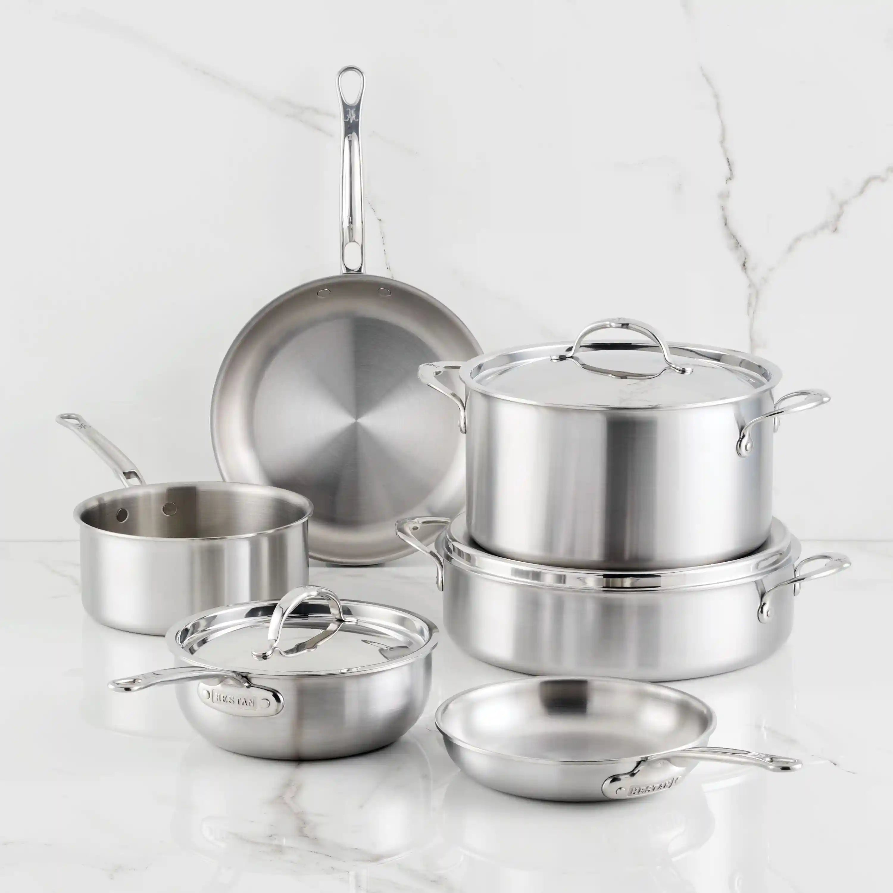Commercial Clad Stainless Steel 9-Piece Cookware Set K09661