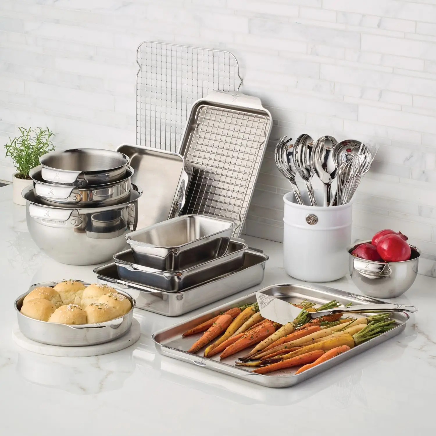 OvenBond Tri-ply Epicurean Stainless Steel 21-Piece Set K09735