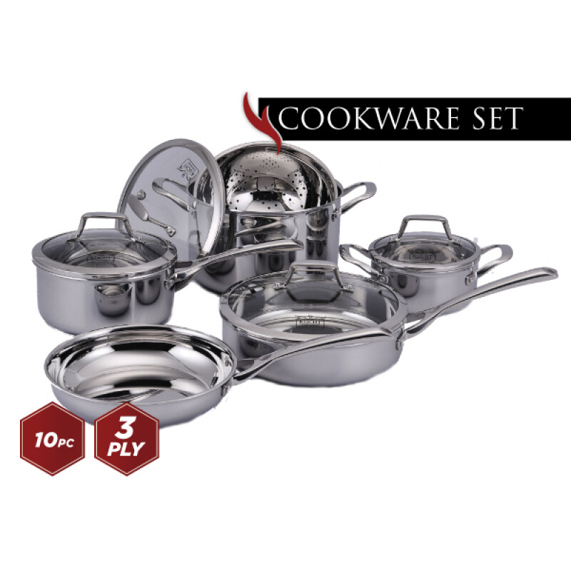 Culinary Professional 3Ply 10 Piece Cookware Set K16020