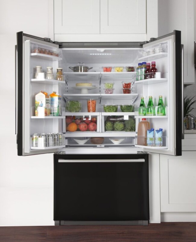 26.1 Cu. Ft. 36-Width Standard Depth French Door Refrigerator with Interior Ice Maker K748FDSK