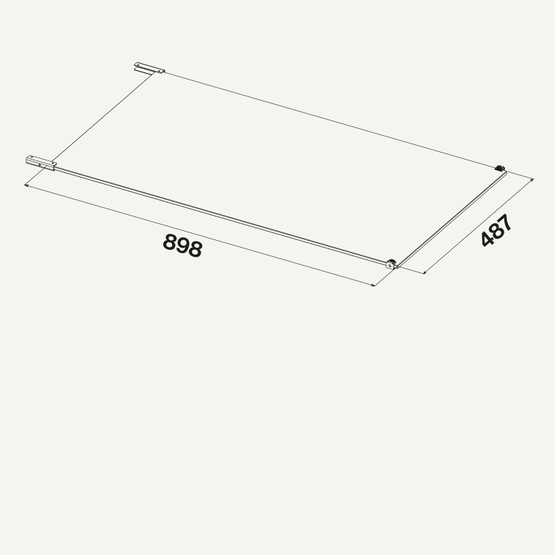 Glass shelf - 90 cm KACL066