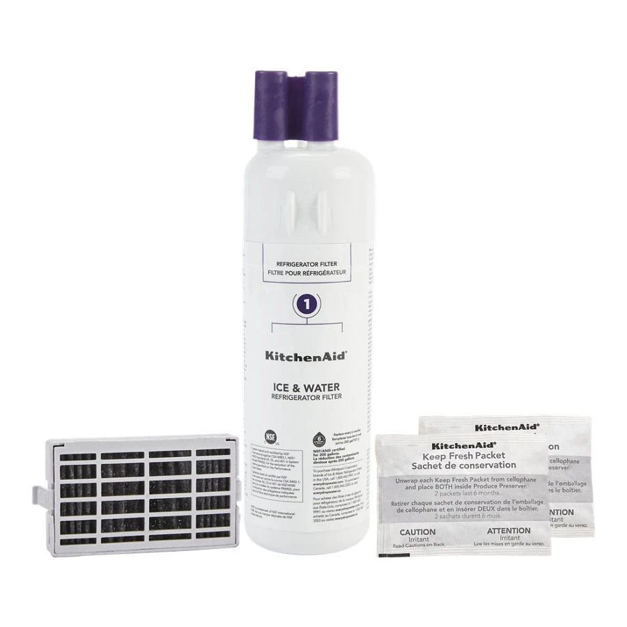 Kitchenaid™ Refrigerator Water Filter 1 - Kad1rxd1 (pack Of 1) + Refrigerator Freshflow™ Airfilter+ Freshflow Produce Preserver Refill KAD1RXVR6