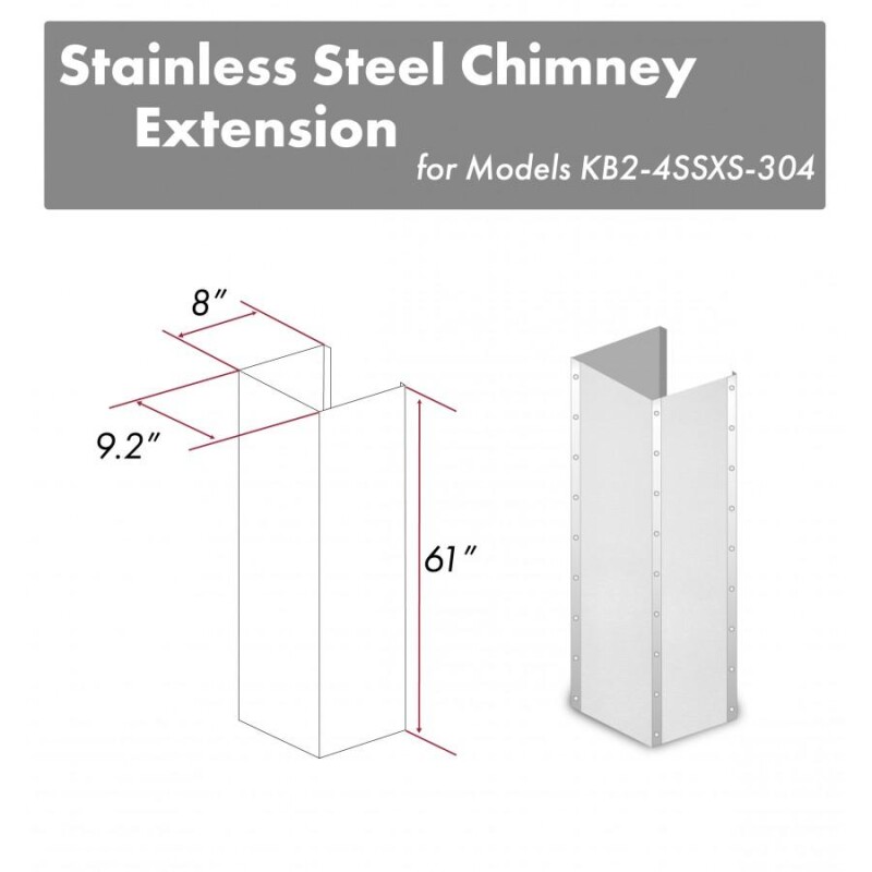 61" DuraSnow Extended Chimney and Crown - 30 Inch KB24SSXS30304E