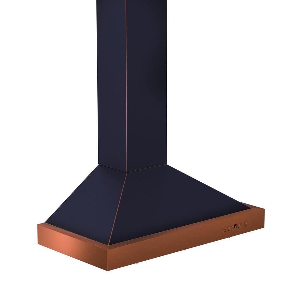 30 In. Convertible Vent Designer Series Wall Mount Range Hood In Oil-rubbed Bronze With Copper Bands KB2BCXXX30