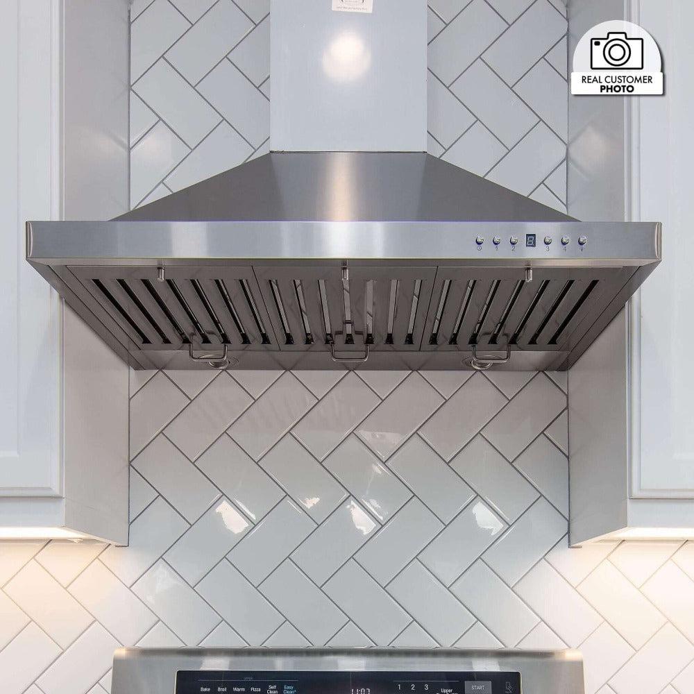 30 In. Convertible Vent Outdoor Approved Wall Mount Range Hood In Stainless Steel KB30430